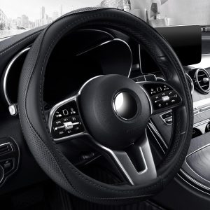 Universal Fit Leather Steering Wheel Cover